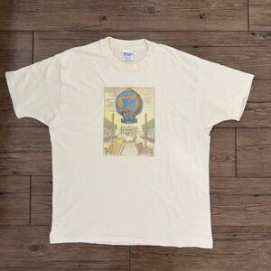 Hanes Beefy-T Hot Air Balloon Graphic Tee USA L